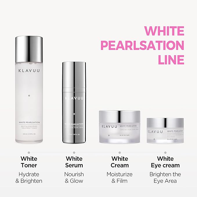 KLAVUU Deep Hydrating Milky Toner with Pearl Extractβ Niacinamide, Hyaluronic Acid, Lightweight Facial Toner for Glass Skin and Wrinkle Care, Anti Aging, Korean Moisturizer Skincare for Women (4.76oz)