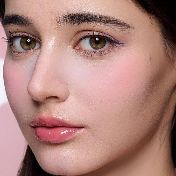 Flower Knows Butterfly Cloud Collar Rouge Box Highlighting & Blush Duo Powder,Blue+Pink Matte Finish Blush & Highlighter Palette,Buildable & Blendable Makeup Blush for cheeks(04 Fluttering Romance)