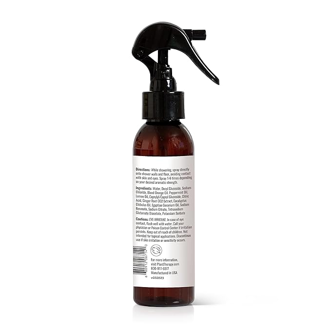 Plant Therapy Energize Shower Steamer Mist 4 oz Aromatherapy Spray for Energy, Made with Pure & Natural Essential Oils, Invigorating & Energizing Aroma, Great for Morning Showers, Made in USA
