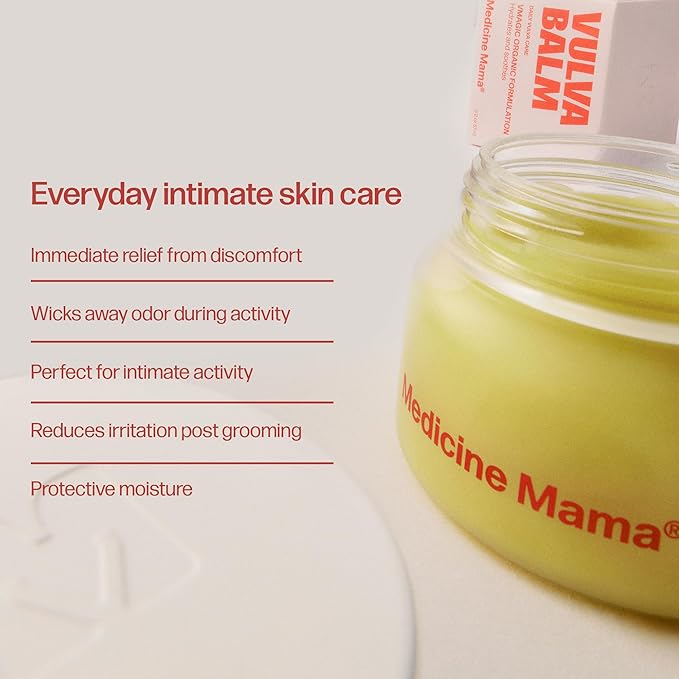 VMAGIC by Medicine Mama Organic Vulva Balm β Intimate Skin Care, Menopause Support β Relieves Feminine Dryness, Itching & Irritation β Hormone Free, Vaginal Moisturizer for Women β 3-pack (2 oz ea)