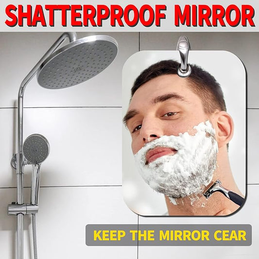 Bathroom Handheld Mirror for Men and Women Unbreakable Portable Camping Travel Mirrors,Frameless Handheld for Makeup Large,2pack(8*10 inch)