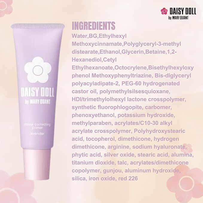 Color Correcting Primer, Tone-Up & Skin Color Correction, Hydrating Makeup Primer with SPF36+++, Japanese Makeup w/Radiant & Translucent Finish, 1.1 oz (30 g), Lavender