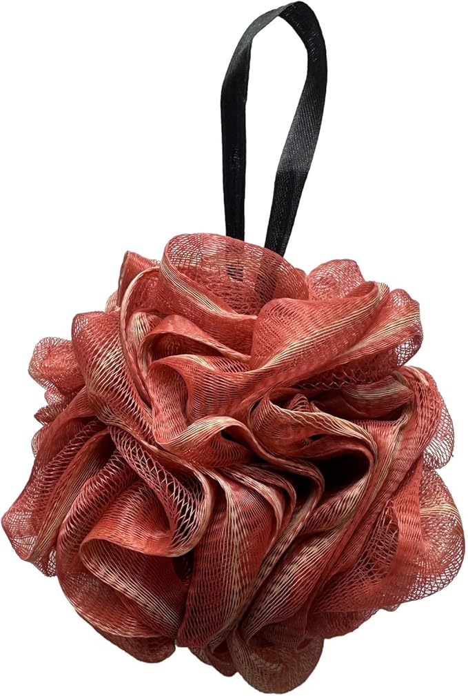 Large Exfoliating Loofah Puff Loufas Lofa Sponges Shower Loufah, Loafas Shower Scrubby Bath Pouf Sponge for Body - WineRed 50g