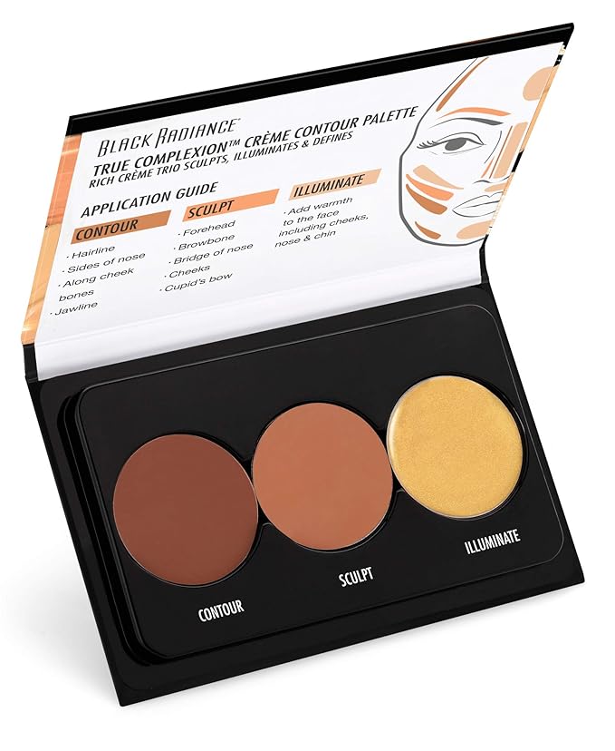 Black Radiance True Complexion Creme Contour Palette, Light to Medium, 7.5 Gram
