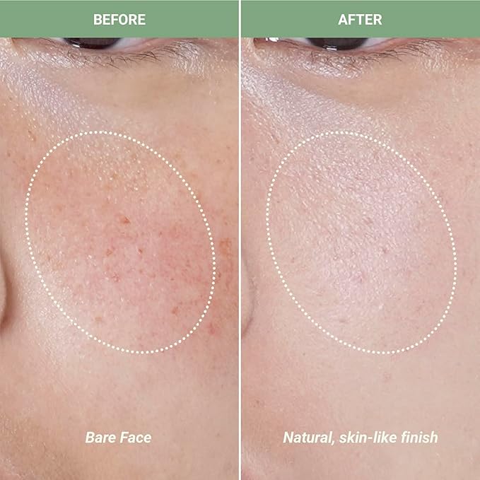 Meebak Cica Redness Solution Cream Lite | Green Color-Corrector | CC Cream w/Niacinamide | Tinted Moisturizer - Fair to Medium Skin