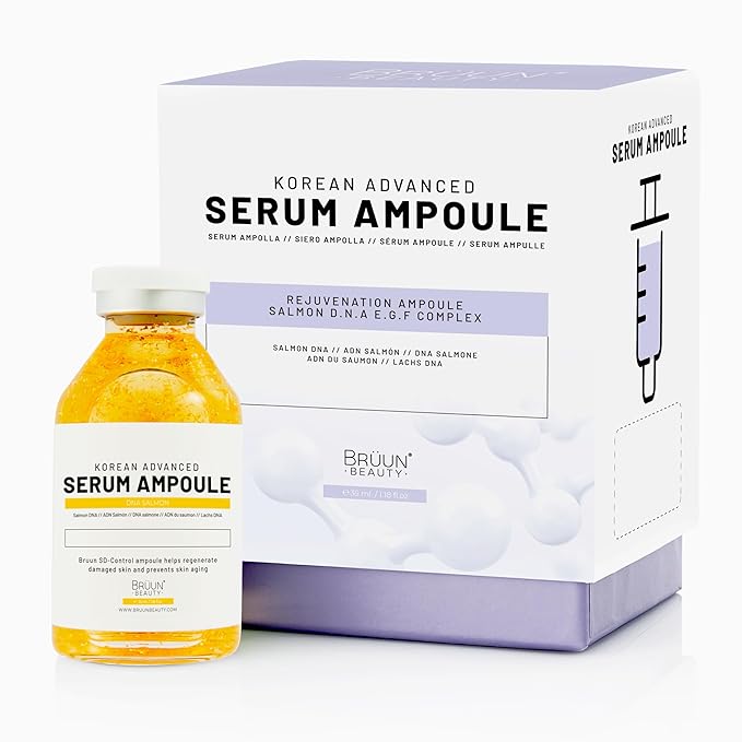 BRΓUN SD - Control Salmon DNA Ampoule - Micro Needling Korean Serum Booster for Face and Body to Use with and without Derma Pen Microneedling Skin Care Serum 1.18 fl.oz