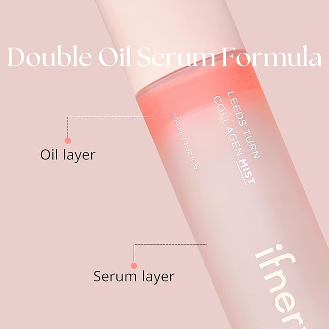 Plant derived Collagen Facial Mist Spray for dry skin, 2 layered Collagen Complex, Hypoallergenic, made in Korea, 3.38 oz