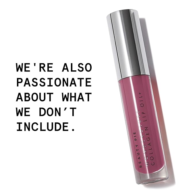 Beauty Pie Wondergloss Collagen Lip Oil + (Plum Naked) β Hydrating, Plumping, Non-Sticky Gloss with Collagen AC Micro-Vectors & Cherry Oils