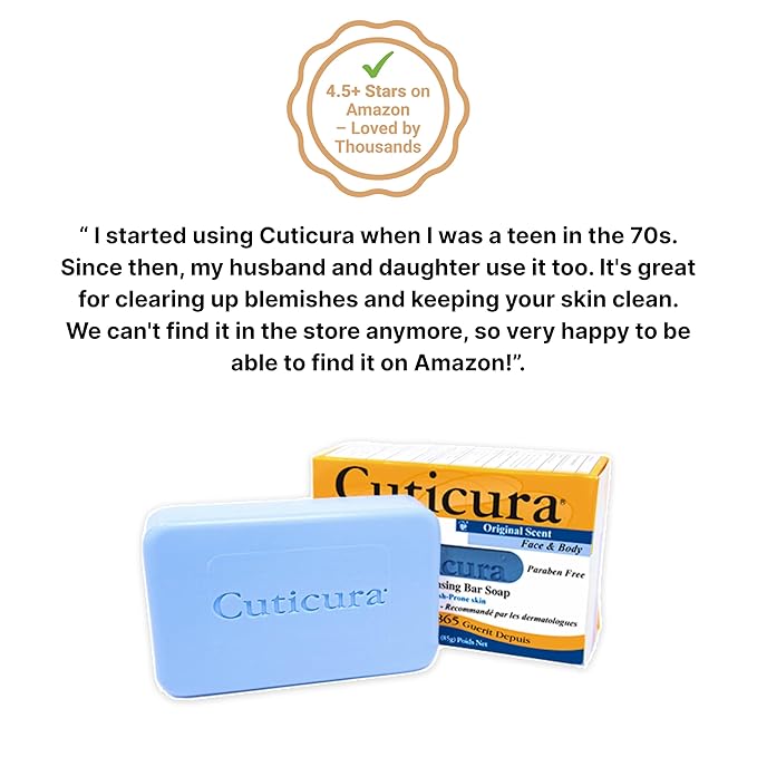 Cuticura Official Deep Cleansing Face and Body Soap 3 oz (Pack of 6)