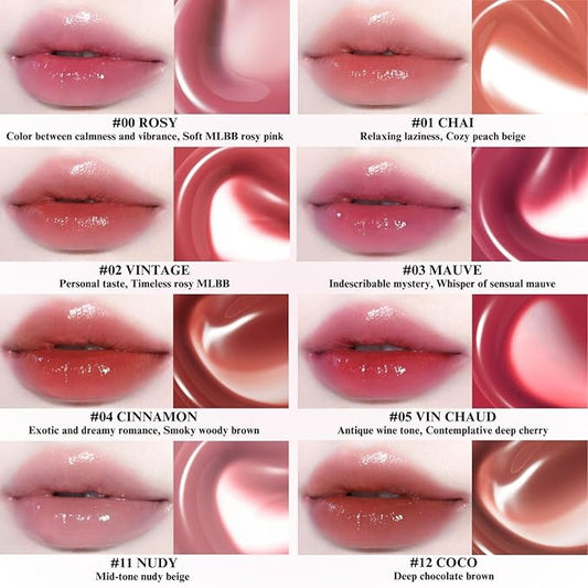 BBIA Glow Tint β Lip Plumping Volumizing Glossy & Glowy Lip Stain Naturally Moisturizing Comfortable Texture Lightweight Long-Lasting Vivid Color Non-Sticky Korean Makeup (13 MAROON, Pack of 1)