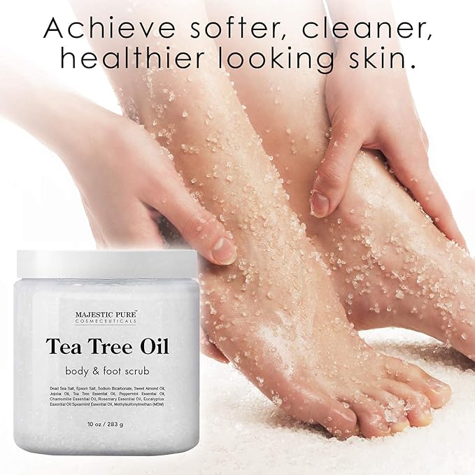 Majestic Pure Himalayan Body Scrub and Tea Tree Scrub Bundle β Body and Foot Scrub Combo set