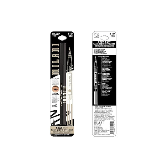 Milani The Tank Liquid Eyeliner - No-Skip, Waterproof, Long Lasting, Smudgeproof, Black, Cruelty-Free, 12 Hour Wear, Tips & Tricks
