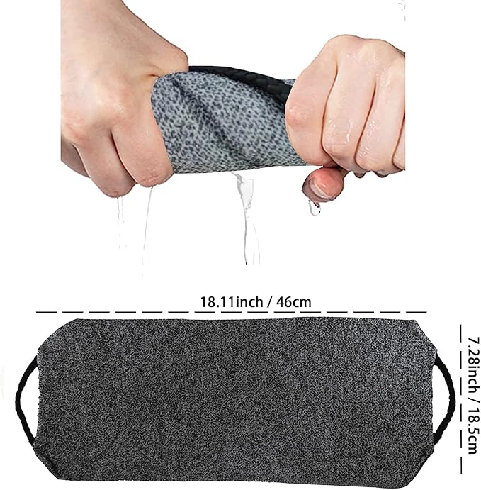 Skin Back Scrubber for Shower Sponges for Men for Women, Elastic Stretching Exfoliating Washcloth for Sensitive Skin Cleaning Brush for Back-Scrubber for Use in Shower Deep Clean Massages (gray2)