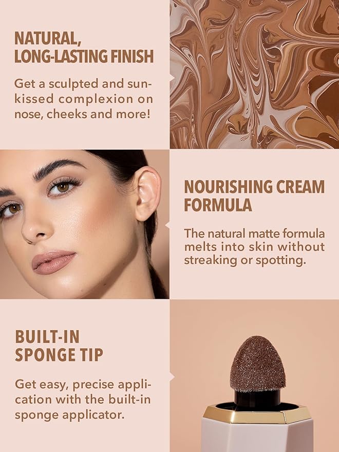 SHEGLAM Sun Sculpt Liquid Contour Stick Long Lasting Cream Bronzer Makeup-Soft Tan