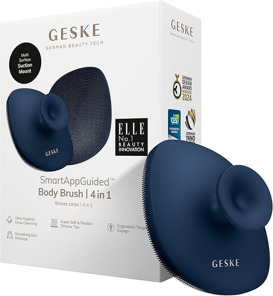 Body Brush | 4 in 1 | Cleansing Brush for The Entire Body | Professional Deep Cleaning | Soft Silicone Bristles | Ergonomic Two-Finger Design | Cleanses & Massages