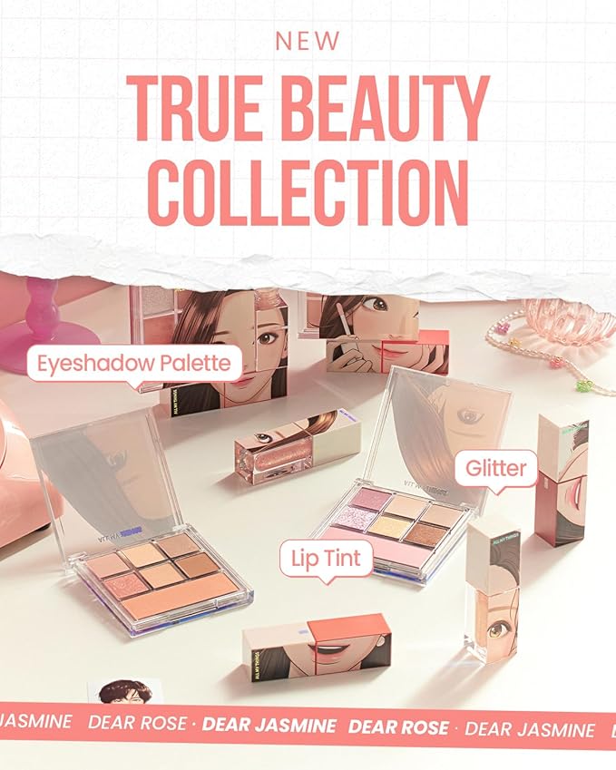 AMTS Webtoon True Beauty - 03 Dear Rose | High Pigment Non-Sticky Long-Wearing Long-Lasting | Korean Webtoon True Beauty