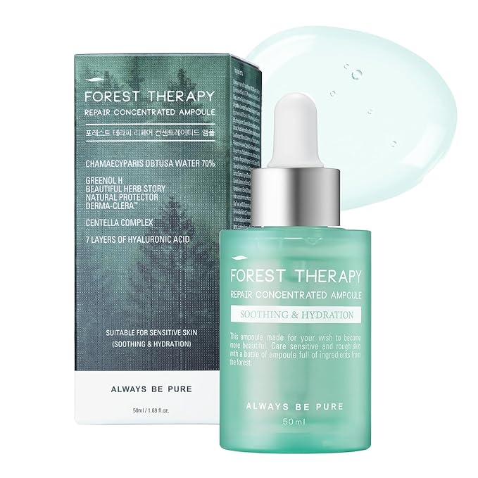 Hydrating Korean Serum with Centella Asiatica & Hyaluronic Acid Serum | Barrier Repair Ampoule for Sensitive & Acne-Prone Skin, Lightweight Facial Serum, 1.69oz(50ml)