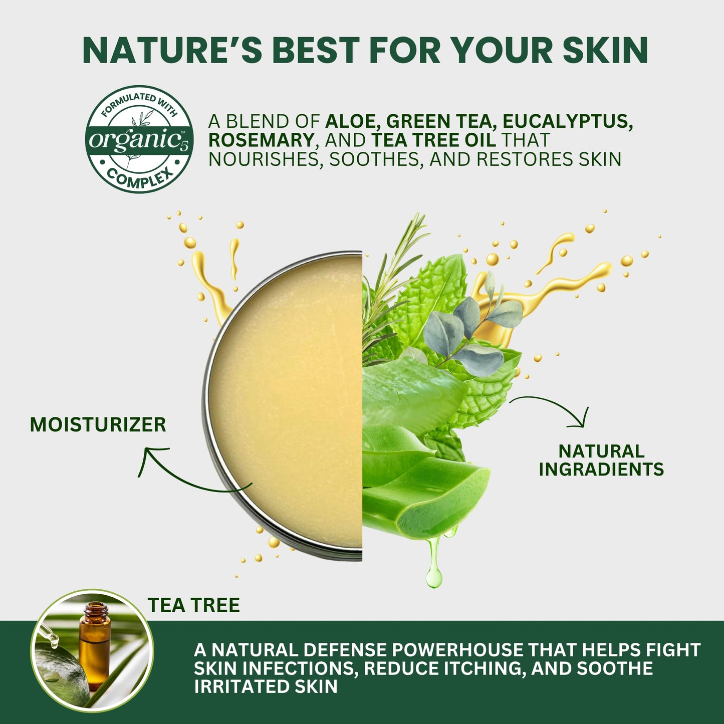 KESMEDIK Tea Tree Oil MaxTherapy Balm, Itchy Skin Relief, Soothing for Rashes, Jock Itch, Athlete’s Foot, Chafing, Insect Bites, Folliculitis, Dry Sensitive Skin, Effective & Safe for All Ages, 1-Pack