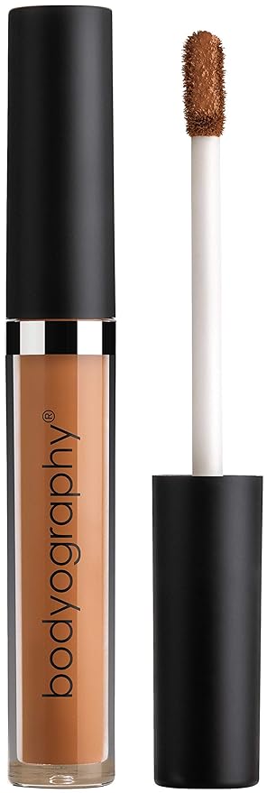 Bodyography Skin Slip Full Coverage Concealer - Flexible Comfort, Flawless Finish - Lightweight for all Day Wear Skin Hydration - Infused Vitamin E and Glycerin (Warm Medium)