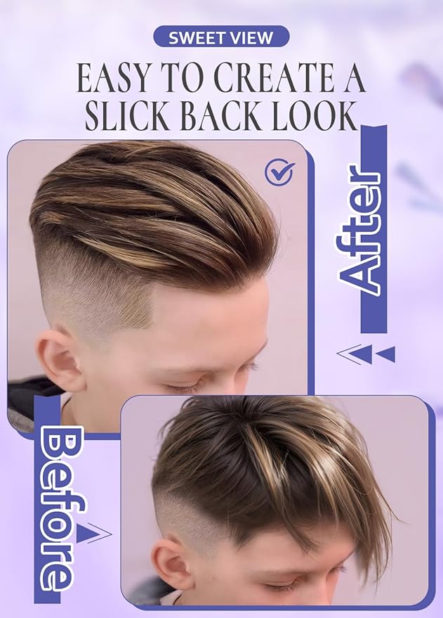 Hair Wax Stick, Flexible Hold Slick Back Hair Pomade/Balm for Tame Flyaways, Frizz, Sleek Ponytail, Bun, Styling Accessory Cream/Gel for Girls, Kids