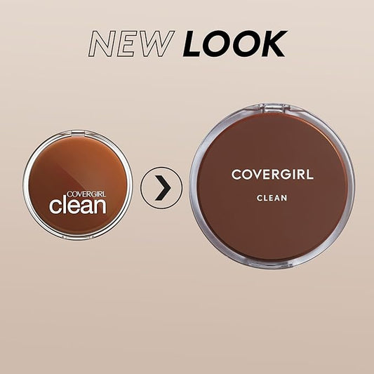 COVERGIRL Clean Pressed Powder Foundation Soft Honey 155, .39 oz (packaging may vary)