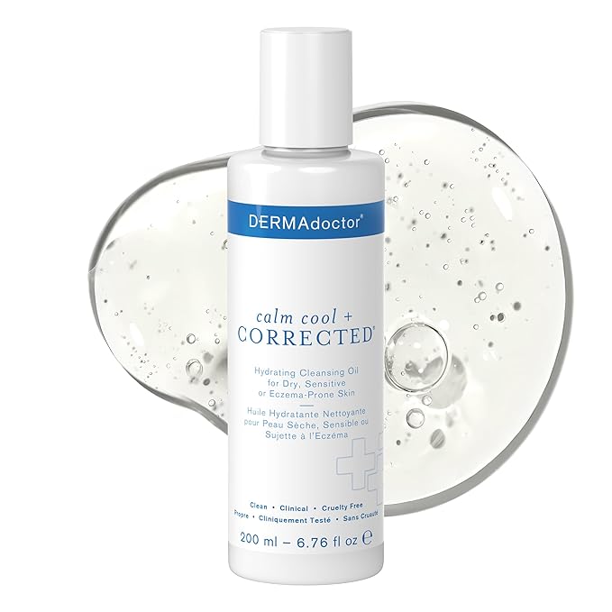 DERMAdoctor Hydrating Cleansing Oil and Makeup Remover; Dermatologist Formulated Gentle Fragrance Free Face Cleanser with Jojoba Oil and Hibiscus Extract - 6.67 fl. oz.