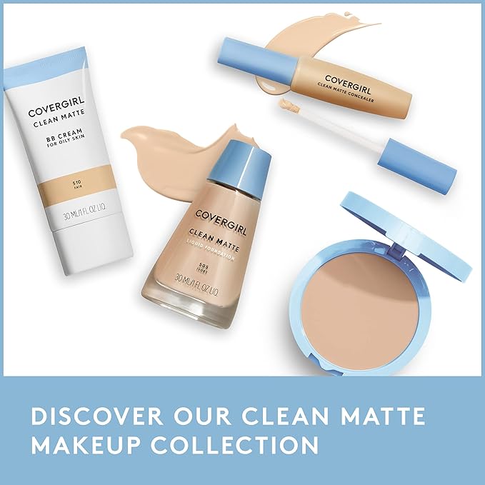 CoverGirl Clean Oil Control Liquid Makeup, Creamy Beige 550, 1.0-Ounce Bottles (Pack of 2)