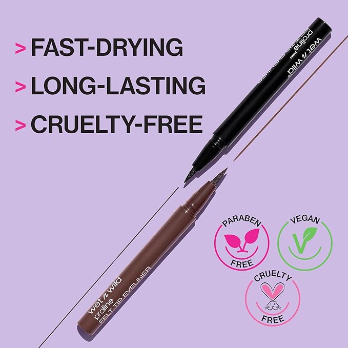 wet n wild MegaLiner Liquid Eyeliner 2-Pack - Black and Metallic Cosmic Black