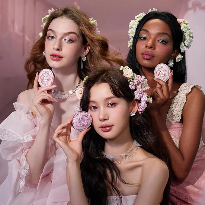 Flower Knows Swan Ballet Embossed Blush,Tangerine Matte Finish,Buildable & Blendable Powder Blush for cheeks,Natural Flush for All Skin Tones(04 Summer Blossom,5g)