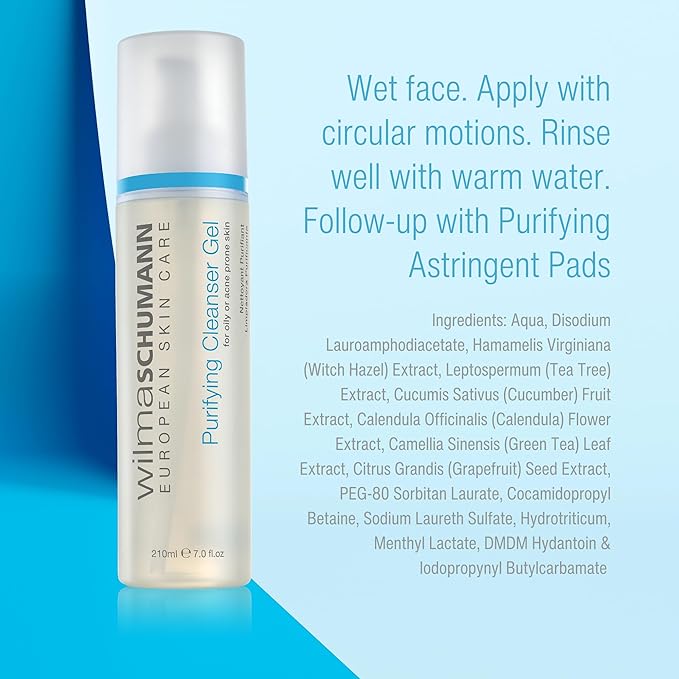 Purifying Face Cleanser Gel, Daily Face Wash, Facial Cleanser for Acne, 7 oz