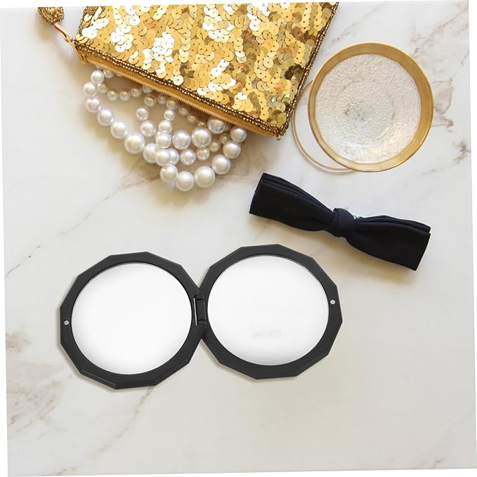 MERRYHAPY Folding Vanity Mirror Mini Mirror for Makeup Portable Makeup Mirror Travel Small Mirror Double-Sided Small Mirror Girls Mini Mirrors Magnifier Glass Double Sided X10 Pocket Mirror