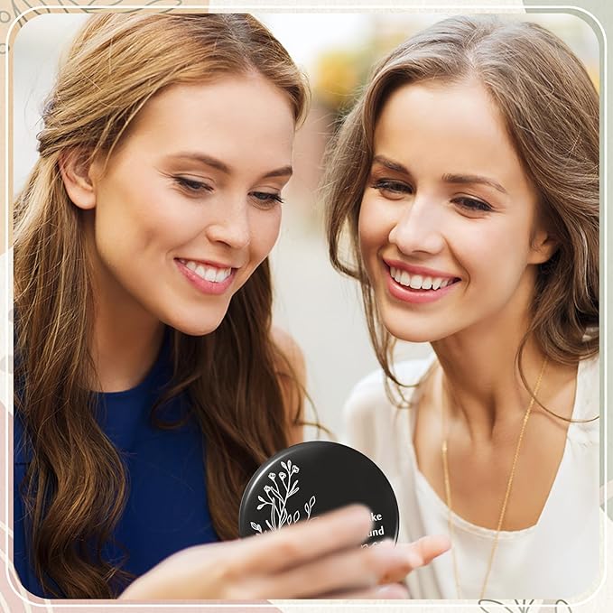 Kigley 50 Pcs Inspirational Compact Mirrors Bulk Mini Portable Pocket Mirrors for Women Motivational Employee Appreciation Gifts for Nurses Students Volunteers on Graduation Party, CNA Week