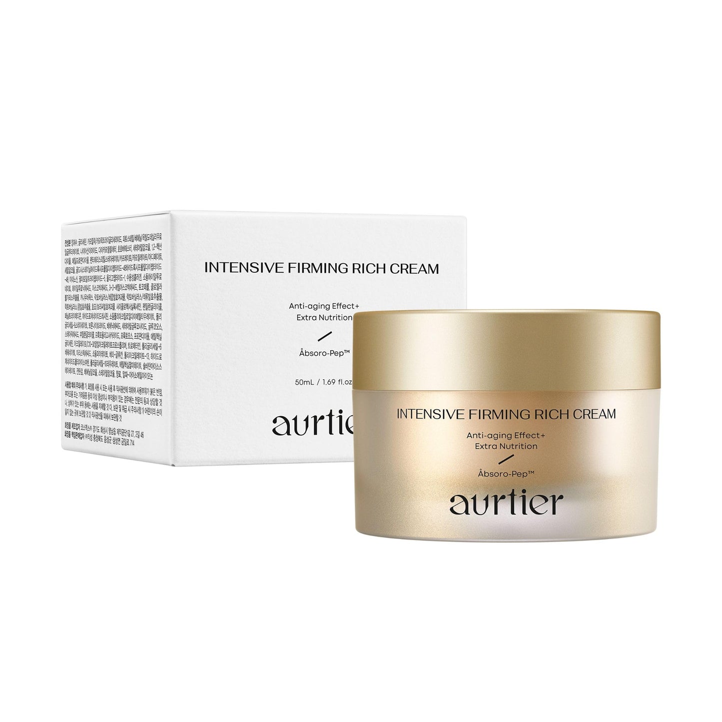 aurtier Intensive Firming Rich Cream, Anti-Aging Moisturizer with Collagen Peptides EGF Hyaluronic Acid for Wrinkle Smooths, Firming, Lifting & Deep Hydration 1.69 Oz