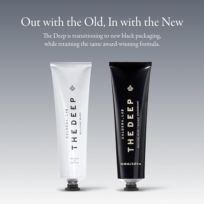 Caldera + Lab The Deep | Men's Organic Hydrating Clay Face Mask for Dry, Sensitive, & Normal Skin β Vegan, Natural & Antioxidant Packed Exfoliating Skincare Facial Treatment