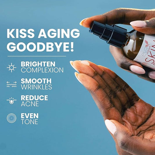 Eva Naturals Retinol Serum for Face β Anti Aging Night Serum with Hyaluronic Acid, Vitamin E, Witch Hazel, Aloe β Wrinkle Moisturizer, Dark Spot Corrector, Acne Scar Treatment, Skin Brightening β 2oz