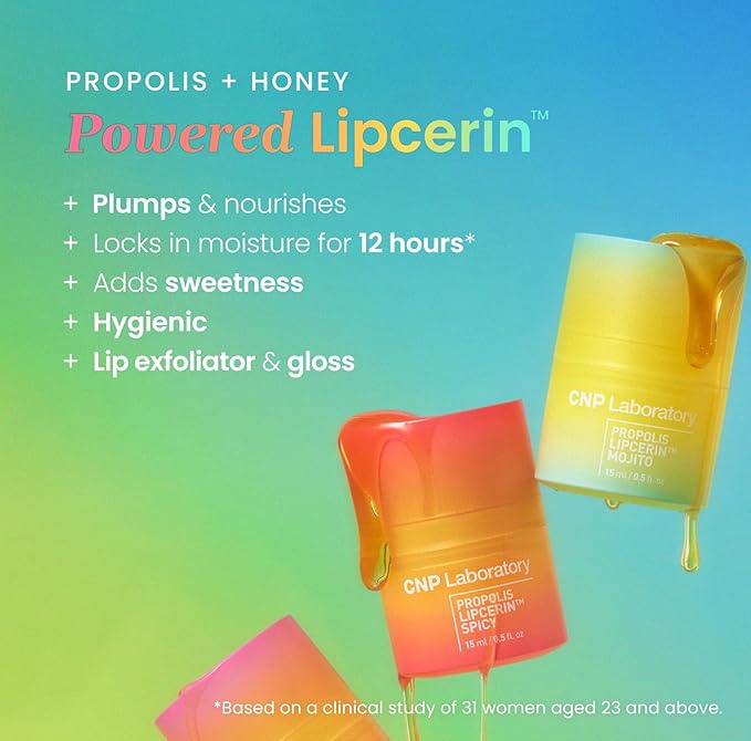 CNP Honey Lip Butter - Propolis Lipcerinβ’ 02 Berry, Hydrating Overnight Manuka Lip Balm & Mask, 12hrs Long-lasting Moisture, Gifts for Women, Korean Skin Care, 0.5 fl.oz.
