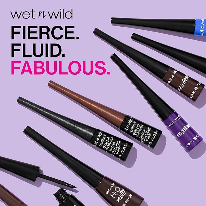 wet n wild MegaLiner Liquid Eyeliner - Black (Pack of 2)