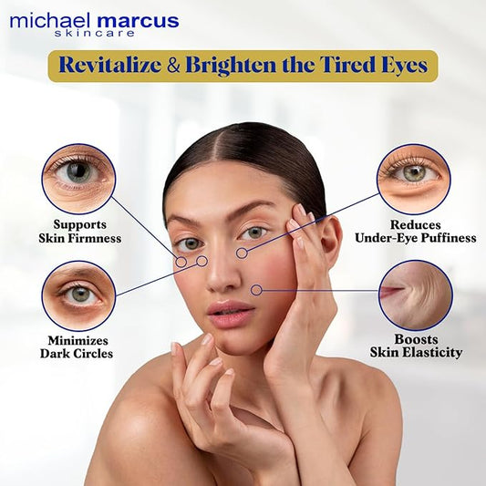 Michael Marcus Anti Fatigue Eye Masque (1 Fl oz) - Eye Cream for Puffy Eyes, Dark Circles, and Wrinkles - Moisturizing for Men & Women β Natural, Hydrating & Cruelty Free Eye Skincare