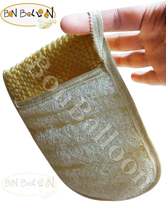 3 Pack 7" x 5.8" (17.5 x 14.5 cm) Bath Loofah Luffa Loffa Lofa Loofa Pads Pad Mitt Bath Pouf Mesh Exfoliating Shower Egyptian Scrubber Sponge 100% Natural Organic SPA Beauty Body Luxurious Premium