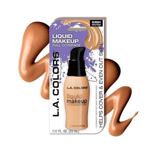 L.A. COLORS Liquid Makeup, Deep Beige - Carded CBLM284A