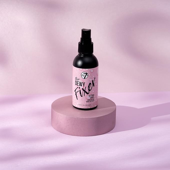 W7 The Fixer Duo - Makeup Setting Spray 2Pcs Set - Dewy & Matte Finishes For Fixing Professional Makeup