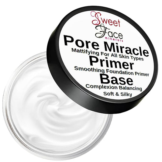 3Oz SPF 30 Gel Face Primer by Sweet Face Minerals β Hydrating, Dewy, Moisturizing Base for Dry Skin, Foundation Prep, Primer Para Maquillaje