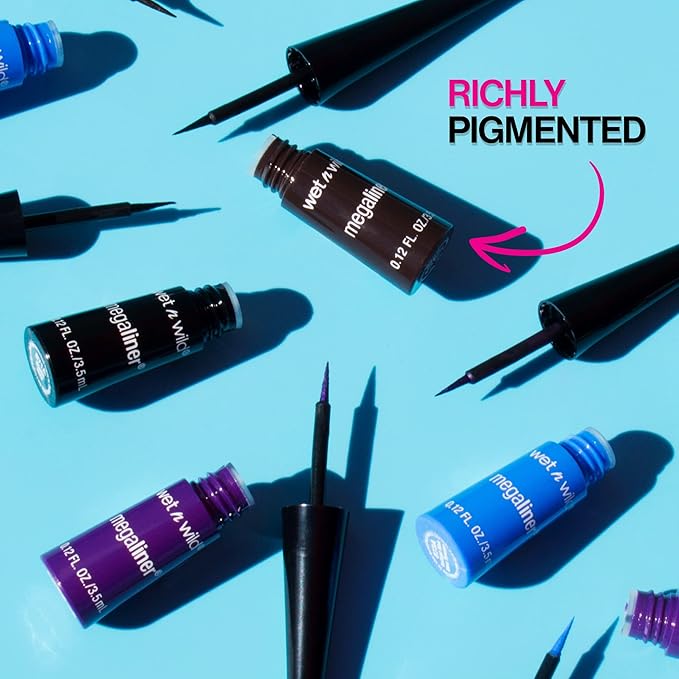 wet n wild MegaLiner Liquid Eyeliner - Black (Pack of 2)