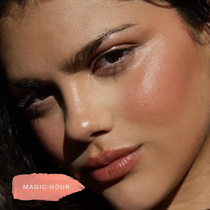 Tower 28 Beauty BeachPlease Cream Blush for Cheeks and Lips - Multi-Purpose Lip and Cheek Tint in Rosy Nude - for Sensitive Skin β Color MAGIC HOUR, Luminous Finish