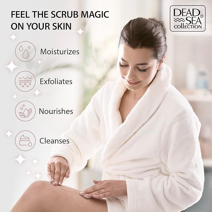 Dead Sea Collection Argan Salt Scrub β Exfoliating Body Scrub for Women β Moisturizing and Nourishing Skin β with Pure Oils and Dead Sea Minerals (23.28 Oz)