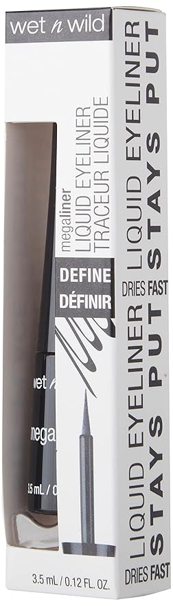 wet n wild MegaLiner Liquid Eyeliner - Black (Pack of 2)
