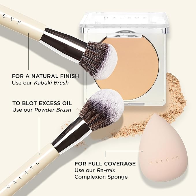 HALEYS Re-cover Pressed Powder Foundation Makeup (2.5) - Buildable Medium-to-Full Coverage, Oil Control & All-Day Comfortable Wear - Versatile Powder That Conceals Imperfections
