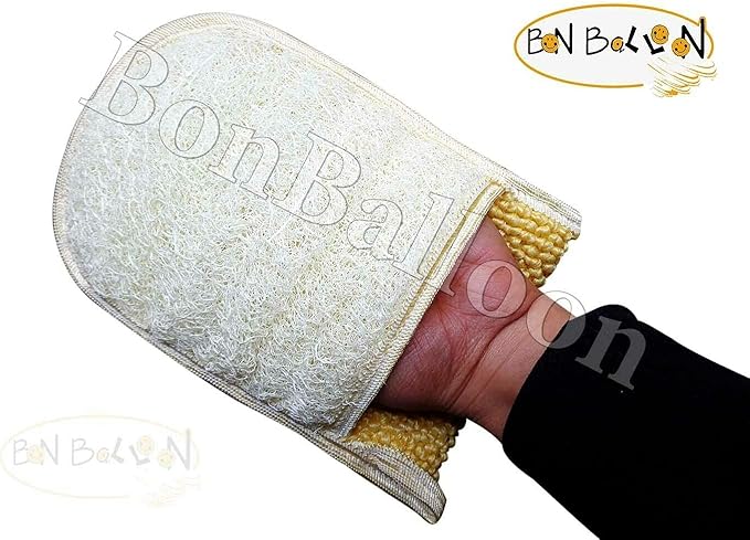 3 Pack 7" x 5.8" (17.5 x 14.5 cm) Bath Loofah Luffa Loffa Lofa Loofa Pads Pad Mitt Bath Pouf Mesh Exfoliating Shower Egyptian Scrubber Sponge 100% Natural Organic SPA Beauty Body Luxurious Premium