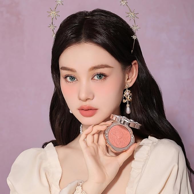 Flower Knows Little Angel Cream Blush,Buildable & Blendable Makeup Blush for cheeks,Soft & Long-lasting,Pink Nude Flush for All Skin Tones(03 Paradise Poet,6g)