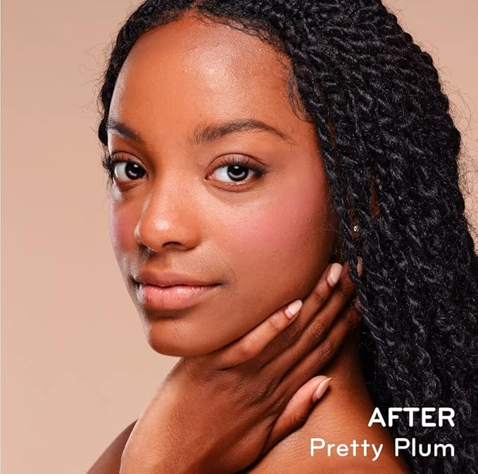 pΓΌrlisse Blush Glow BB Cheek Color - Dewy Liquid Blush for Cheeks - Enriched with Vitamin E & Hyaluronic Acid - Creamy, Lightweight & Buildable - Hydrating & Nourishing - Pretty Plum (0.34 Fl oz)